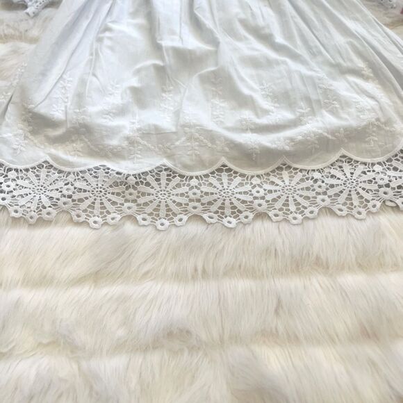 Biscotti NWT Light Blue Embroidered Bodice Off The Shoulder Dress (10) - Picture 6 of 8